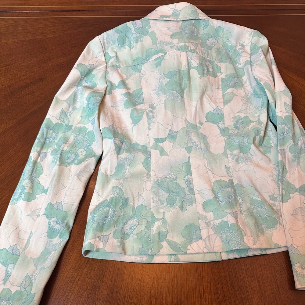 Elie Tahari Floral Jacket Blazer Lightweight Spring Jacket - Picture 3 of 14